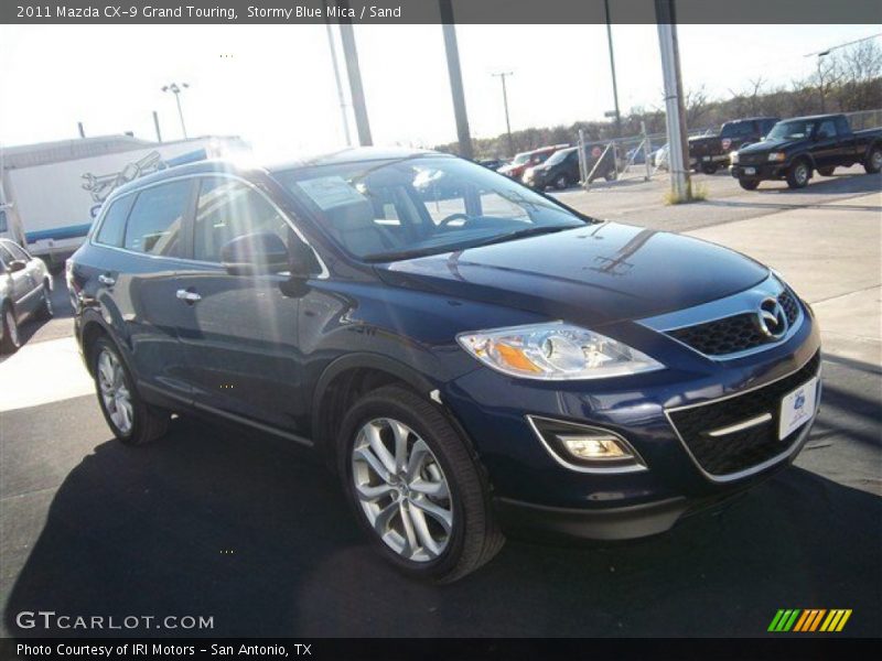 Stormy Blue Mica / Sand 2011 Mazda CX-9 Grand Touring