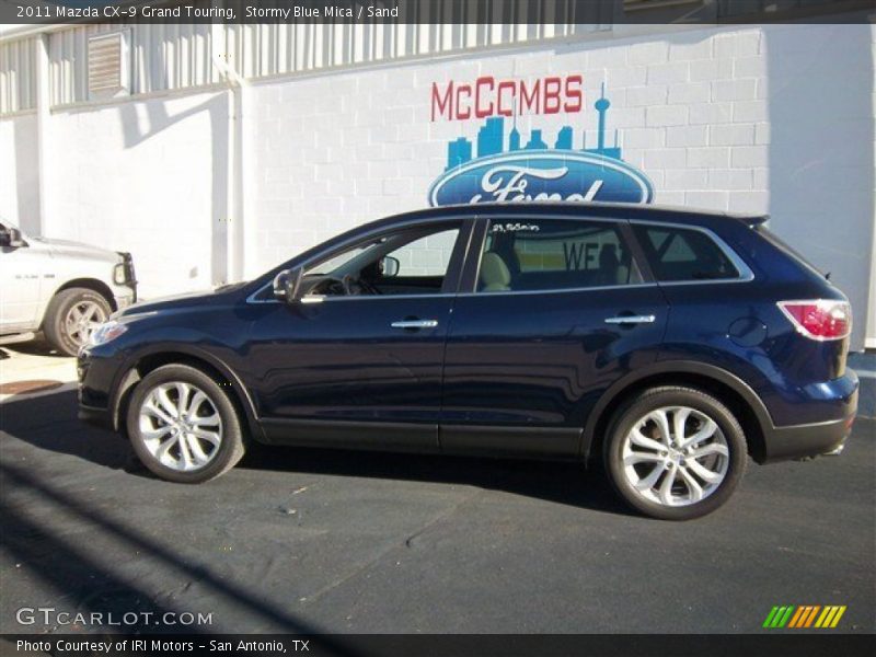 Stormy Blue Mica / Sand 2011 Mazda CX-9 Grand Touring