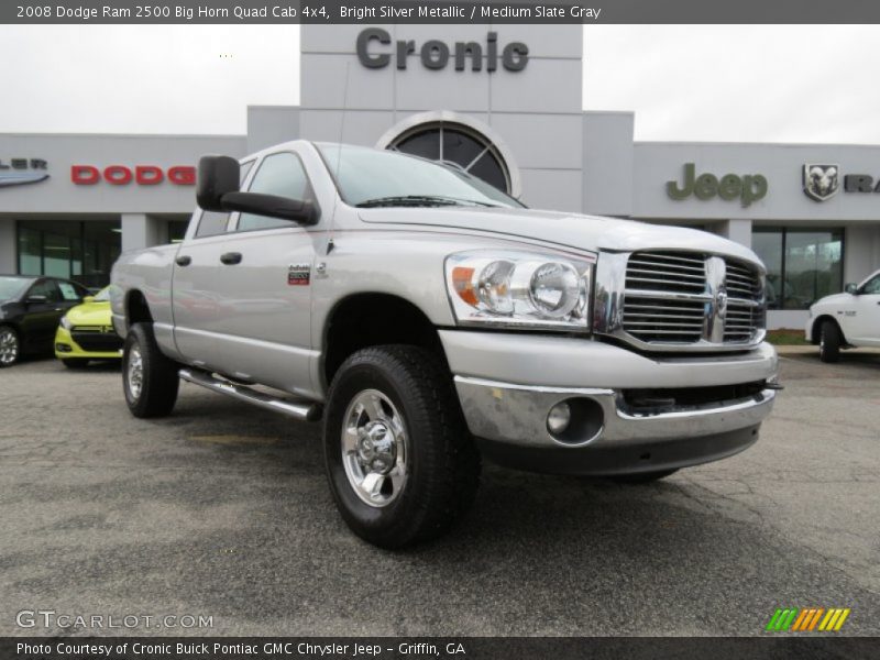 Bright Silver Metallic / Medium Slate Gray 2008 Dodge Ram 2500 Big Horn Quad Cab 4x4