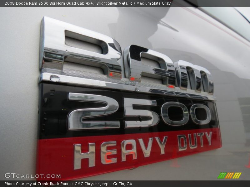 Bright Silver Metallic / Medium Slate Gray 2008 Dodge Ram 2500 Big Horn Quad Cab 4x4