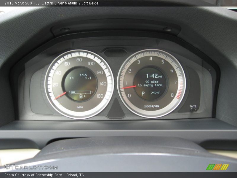 Electric Silver Metallic / Soft Beige 2013 Volvo S60 T5