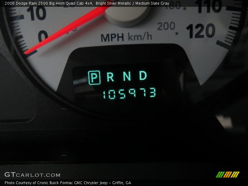 Bright Silver Metallic / Medium Slate Gray 2008 Dodge Ram 2500 Big Horn Quad Cab 4x4
