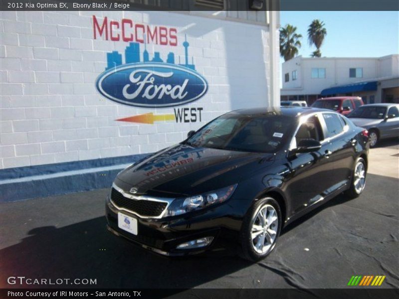 Ebony Black / Beige 2012 Kia Optima EX