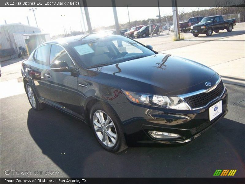 Ebony Black / Beige 2012 Kia Optima EX