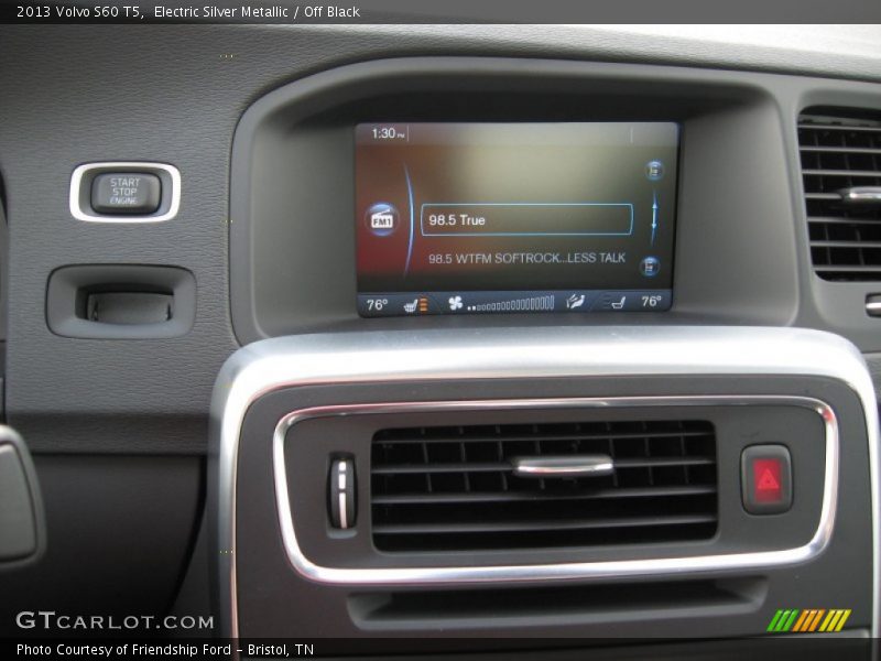 Electric Silver Metallic / Off Black 2013 Volvo S60 T5
