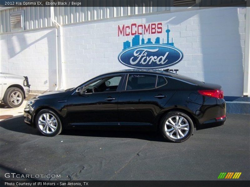 Ebony Black / Beige 2012 Kia Optima EX
