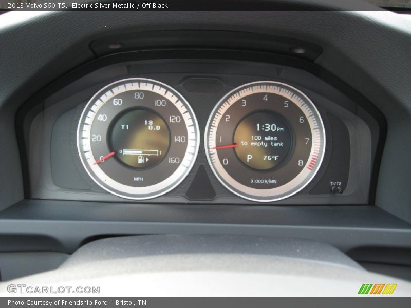 Electric Silver Metallic / Off Black 2013 Volvo S60 T5