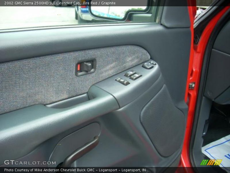 Fire Red / Graphite 2002 GMC Sierra 2500HD SLE Extended Cab