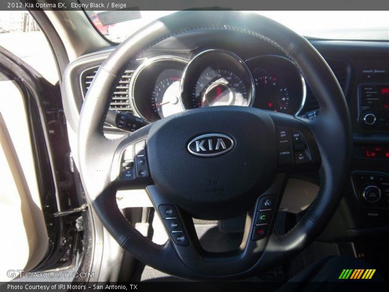 Ebony Black / Beige 2012 Kia Optima EX