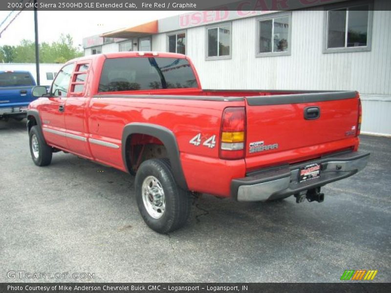 Fire Red / Graphite 2002 GMC Sierra 2500HD SLE Extended Cab