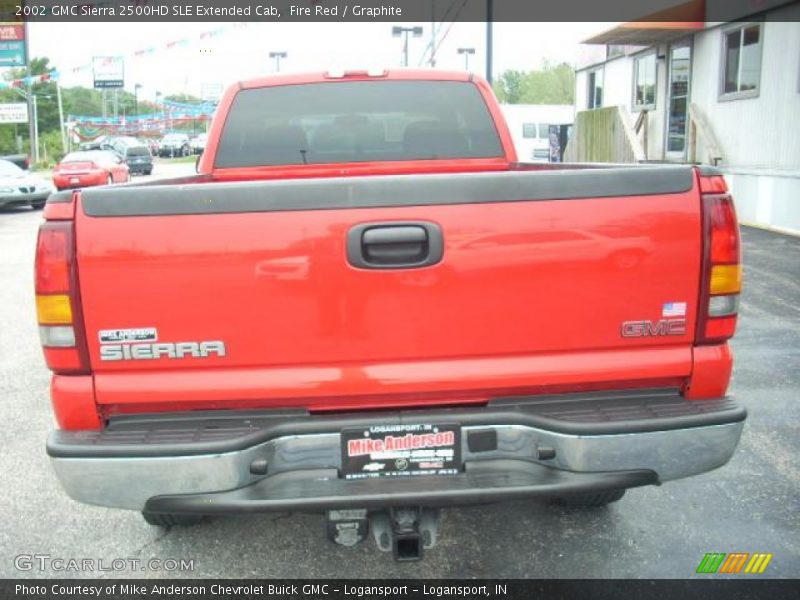 Fire Red / Graphite 2002 GMC Sierra 2500HD SLE Extended Cab