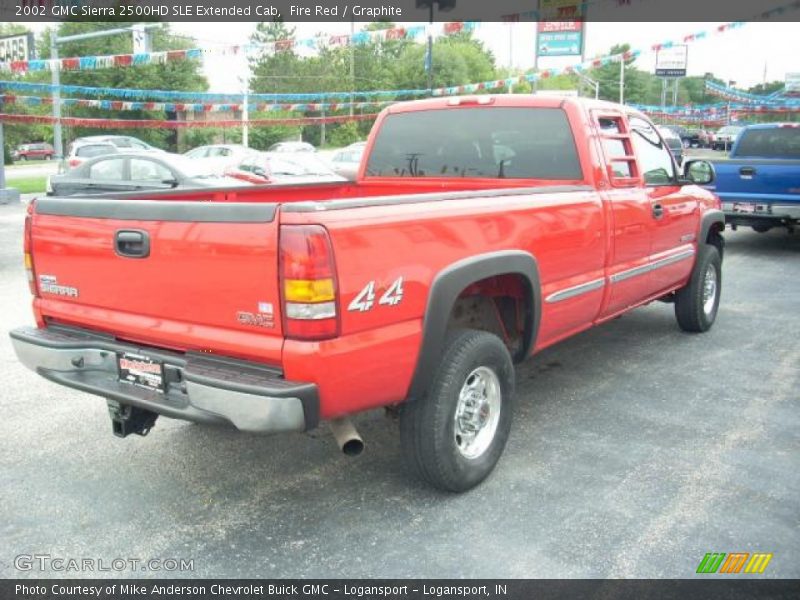Fire Red / Graphite 2002 GMC Sierra 2500HD SLE Extended Cab