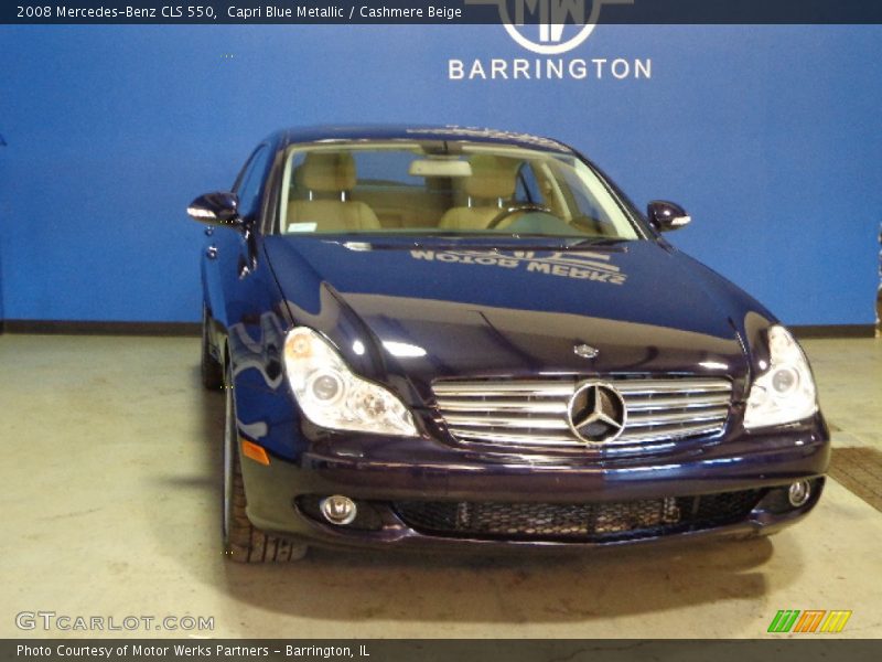 Capri Blue Metallic / Cashmere Beige 2008 Mercedes-Benz CLS 550