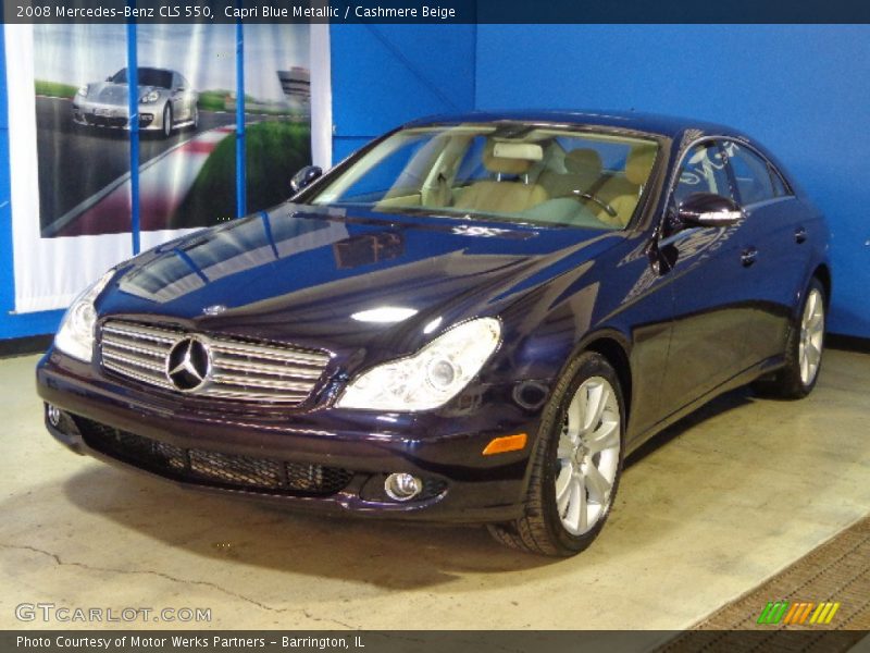 Capri Blue Metallic / Cashmere Beige 2008 Mercedes-Benz CLS 550
