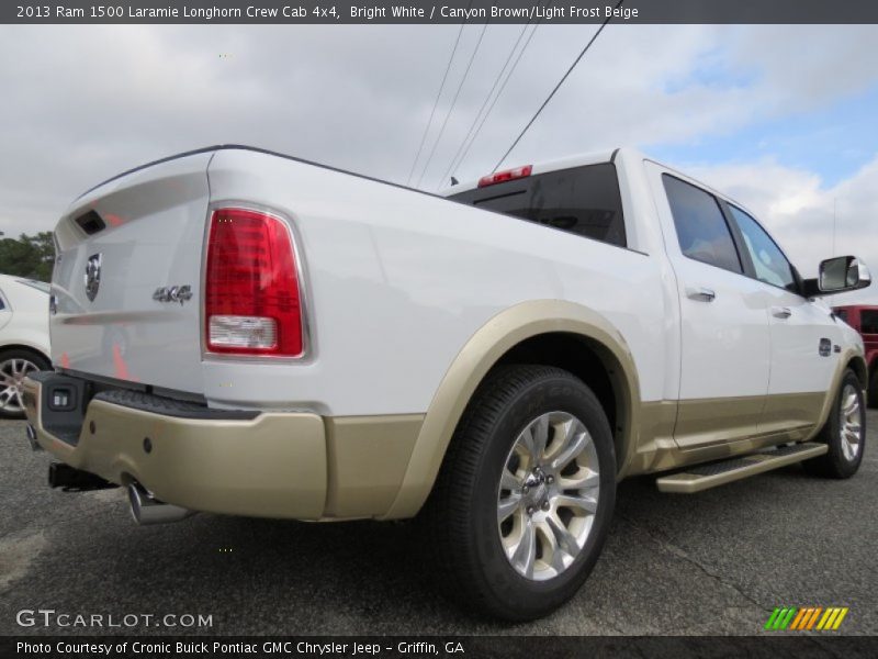 Bright White / Canyon Brown/Light Frost Beige 2013 Ram 1500 Laramie Longhorn Crew Cab 4x4