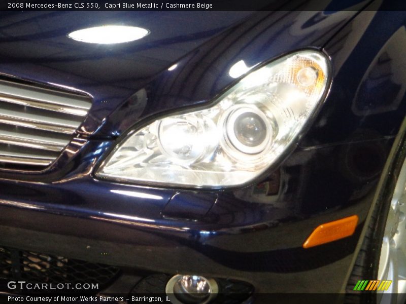 Capri Blue Metallic / Cashmere Beige 2008 Mercedes-Benz CLS 550