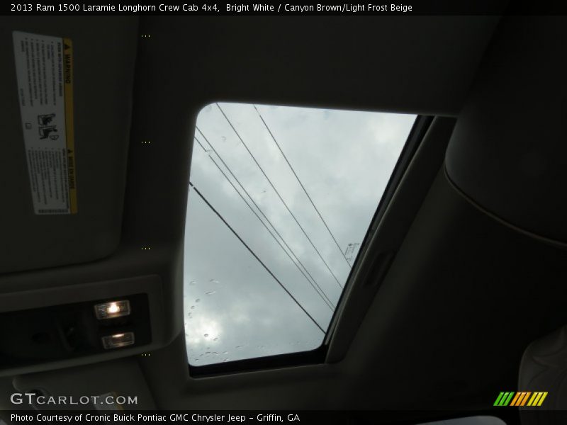 Bright White / Canyon Brown/Light Frost Beige 2013 Ram 1500 Laramie Longhorn Crew Cab 4x4