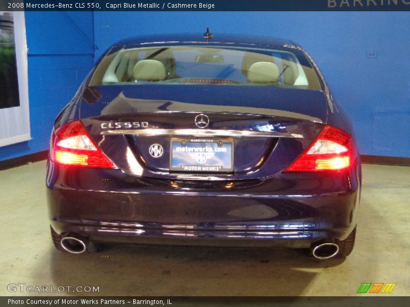 Capri Blue Metallic / Cashmere Beige 2008 Mercedes-Benz CLS 550