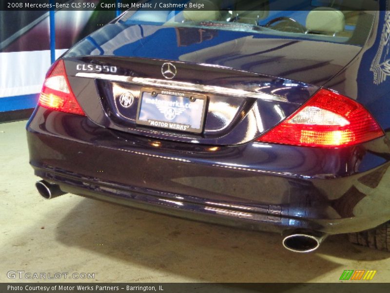 Capri Blue Metallic / Cashmere Beige 2008 Mercedes-Benz CLS 550