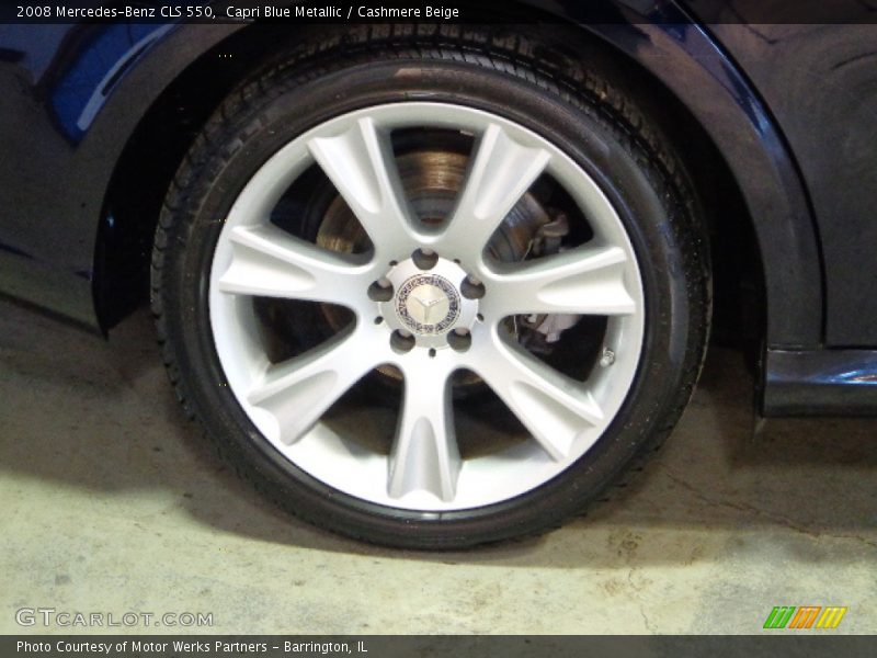 Capri Blue Metallic / Cashmere Beige 2008 Mercedes-Benz CLS 550