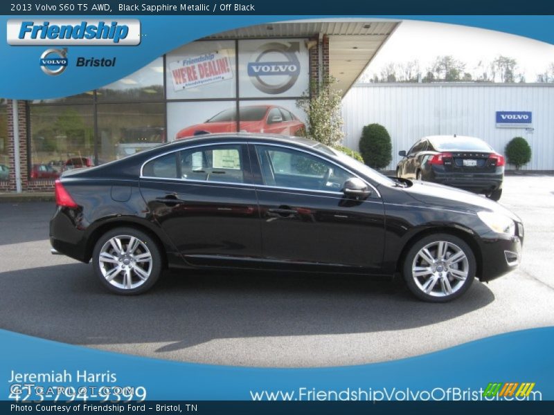 Black Sapphire Metallic / Off Black 2013 Volvo S60 T5 AWD