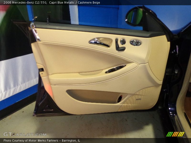 Capri Blue Metallic / Cashmere Beige 2008 Mercedes-Benz CLS 550