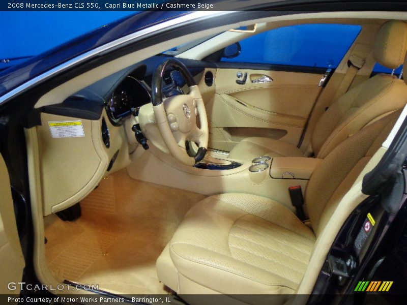 Capri Blue Metallic / Cashmere Beige 2008 Mercedes-Benz CLS 550