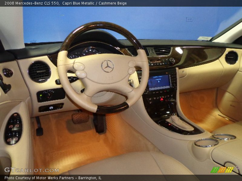 Capri Blue Metallic / Cashmere Beige 2008 Mercedes-Benz CLS 550