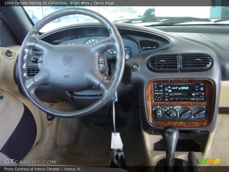 Bright White / Camel Beige 1999 Chrysler Sebring JXi Convertible