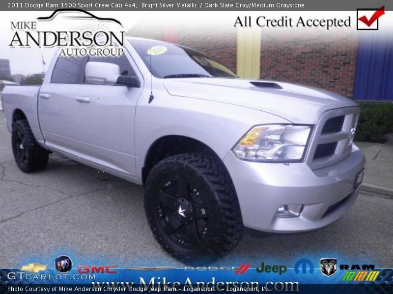 Bright Silver Metallic / Dark Slate Gray/Medium Graystone 2011 Dodge Ram 1500 Sport Crew Cab 4x4