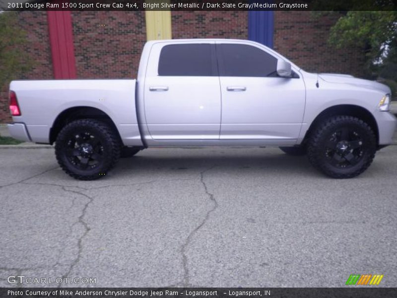 Bright Silver Metallic / Dark Slate Gray/Medium Graystone 2011 Dodge Ram 1500 Sport Crew Cab 4x4