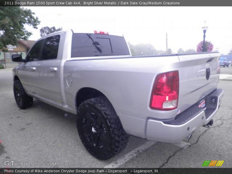 Bright Silver Metallic / Dark Slate Gray/Medium Graystone 2011 Dodge Ram 1500 Sport Crew Cab 4x4