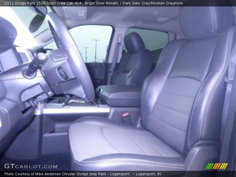 Bright Silver Metallic / Dark Slate Gray/Medium Graystone 2011 Dodge Ram 1500 Sport Crew Cab 4x4