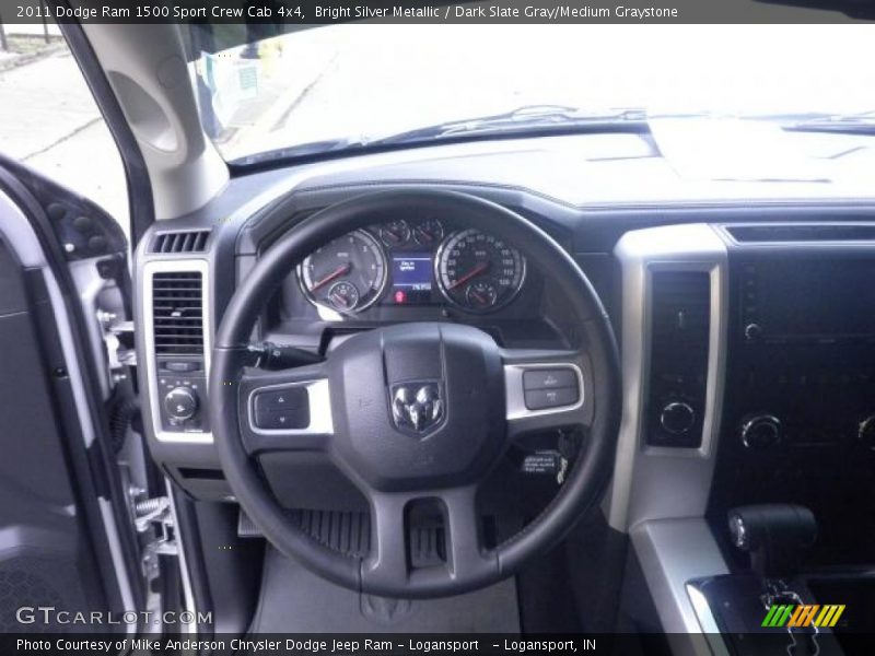 Bright Silver Metallic / Dark Slate Gray/Medium Graystone 2011 Dodge Ram 1500 Sport Crew Cab 4x4