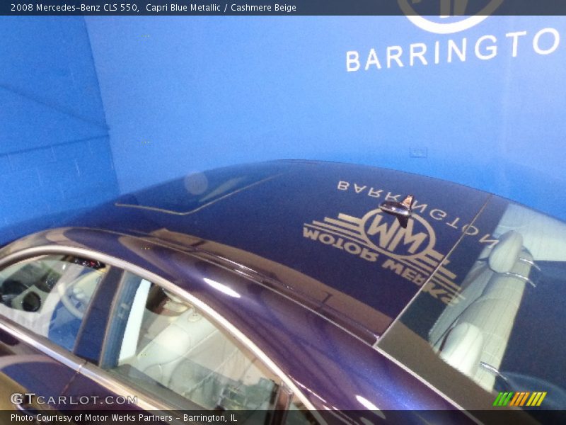 Capri Blue Metallic / Cashmere Beige 2008 Mercedes-Benz CLS 550