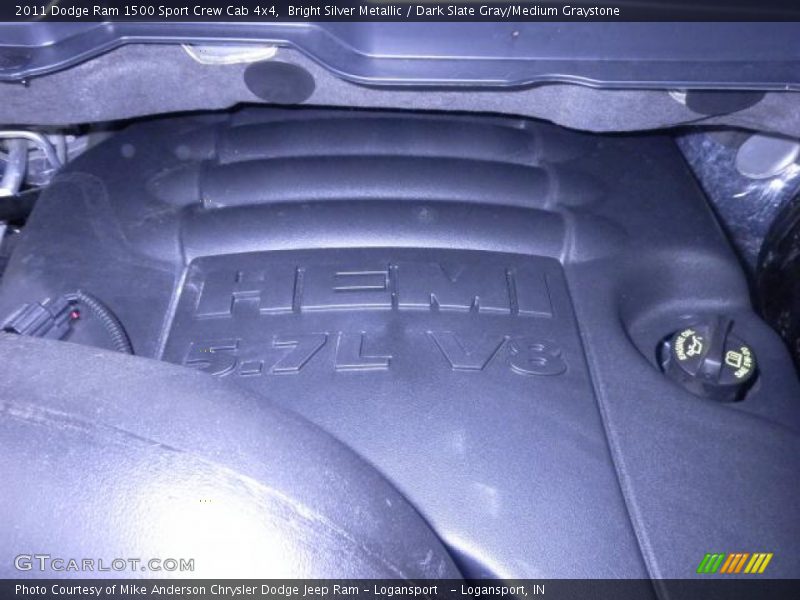 Bright Silver Metallic / Dark Slate Gray/Medium Graystone 2011 Dodge Ram 1500 Sport Crew Cab 4x4