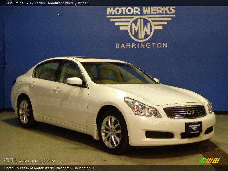 Moonlight White / Wheat 2009 Infiniti G 37 Sedan