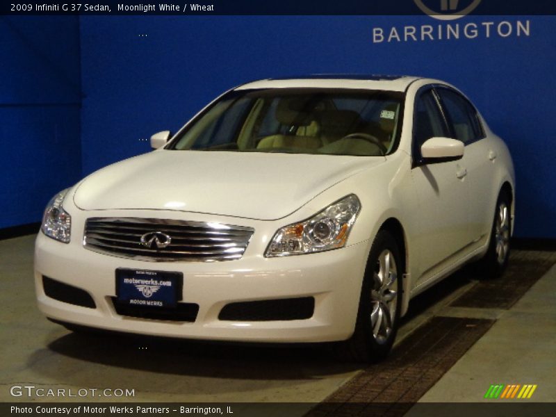 Moonlight White / Wheat 2009 Infiniti G 37 Sedan