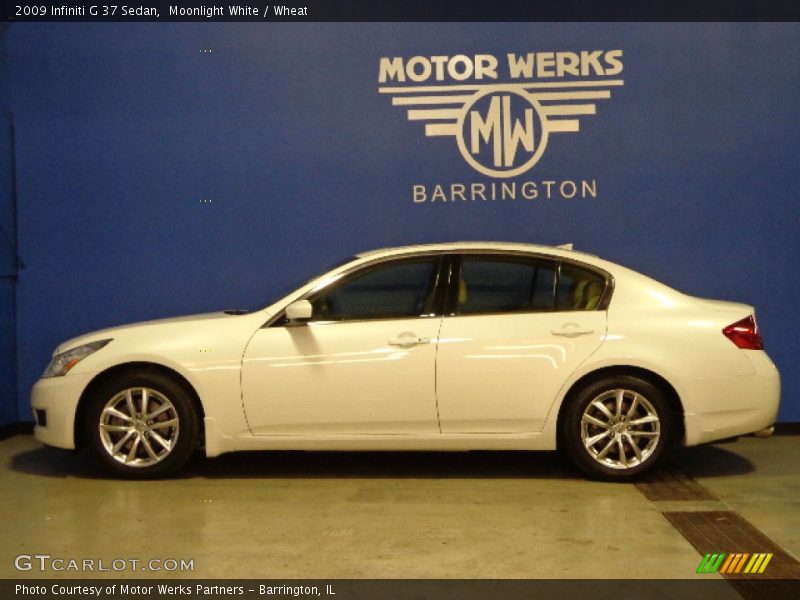 Moonlight White / Wheat 2009 Infiniti G 37 Sedan