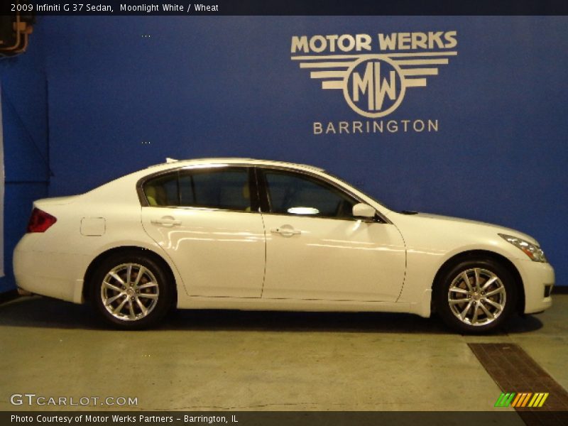 Moonlight White / Wheat 2009 Infiniti G 37 Sedan