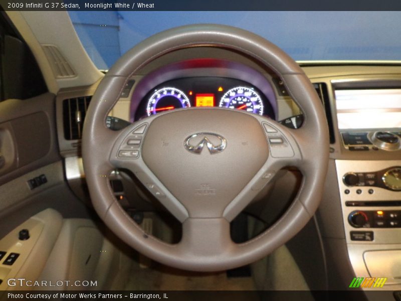 Moonlight White / Wheat 2009 Infiniti G 37 Sedan