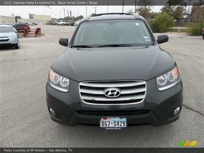 Black Forest Green / Beige 2012 Hyundai Santa Fe Limited V6