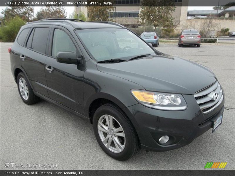 Black Forest Green / Beige 2012 Hyundai Santa Fe Limited V6