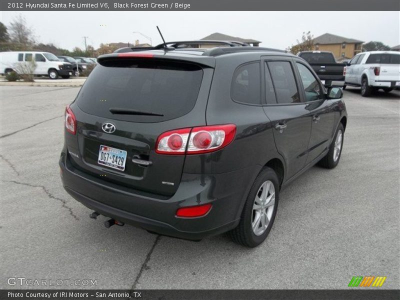 Black Forest Green / Beige 2012 Hyundai Santa Fe Limited V6