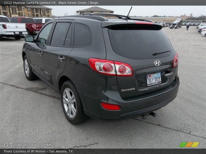 Black Forest Green / Beige 2012 Hyundai Santa Fe Limited V6