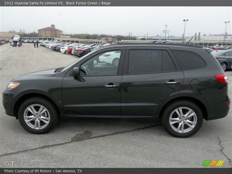 Black Forest Green / Beige 2012 Hyundai Santa Fe Limited V6