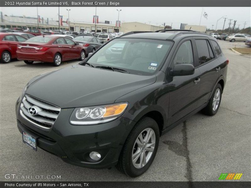 Black Forest Green / Beige 2012 Hyundai Santa Fe Limited V6