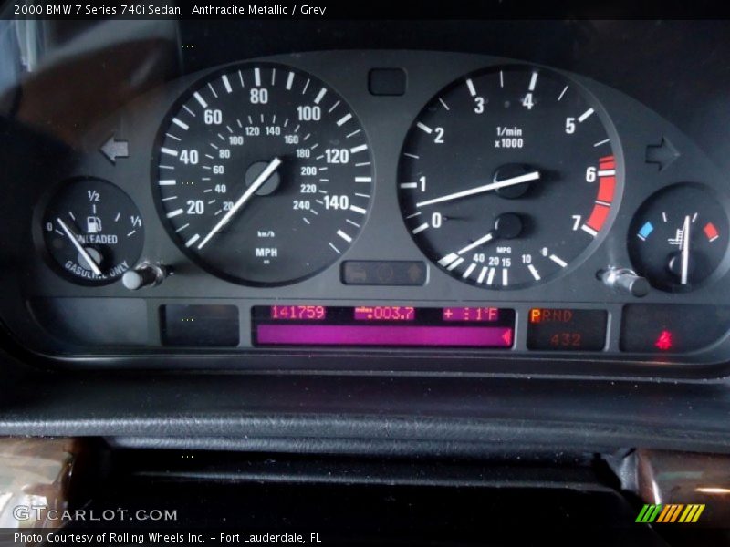  2000 7 Series 740i Sedan 740i Sedan Gauges