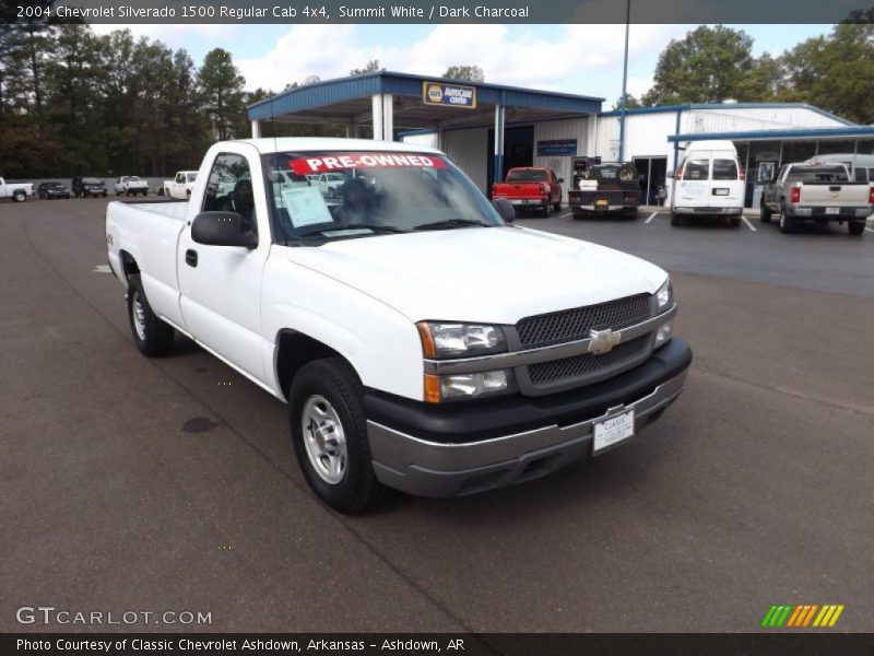 Summit White / Dark Charcoal 2004 Chevrolet Silverado 1500 Regular Cab 4x4