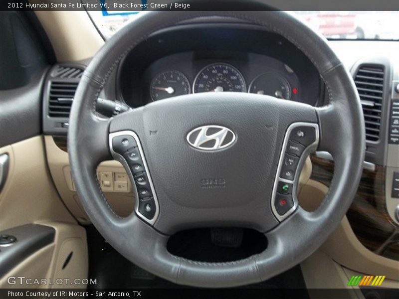 Black Forest Green / Beige 2012 Hyundai Santa Fe Limited V6